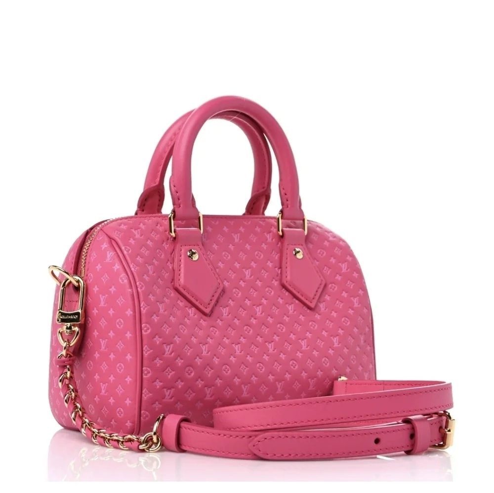 Louis Vuitton Speedy Bandoulière 20 Nanogram Hot Pink Calf Leather Bag